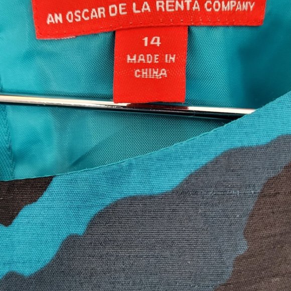 VINTAGE Oscar de la Renta Floral Silk Dress - Picture 3 of 5